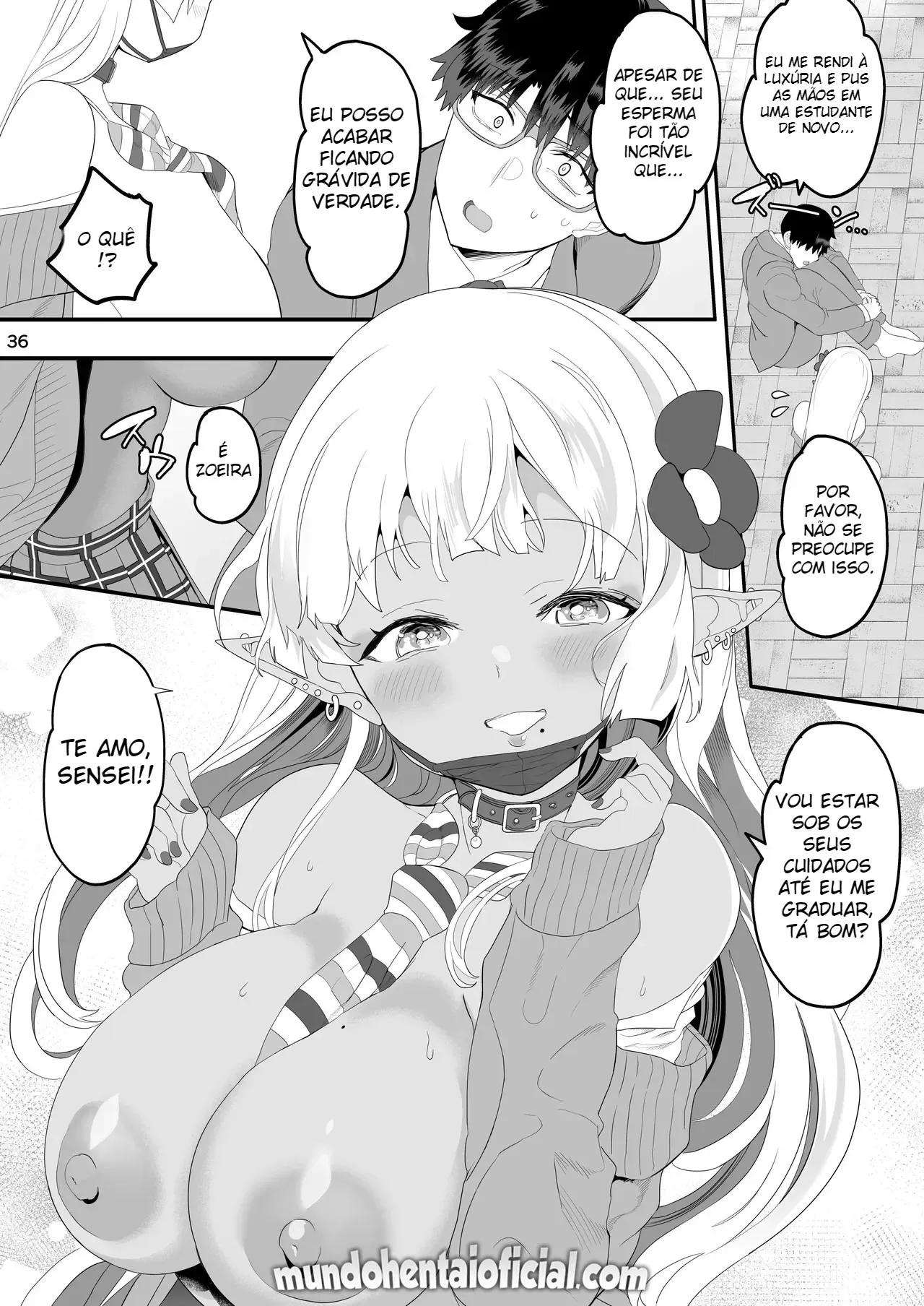 Kanzen ni Gal Ochi Shita Ryuugakusei Elf no Shidouhou