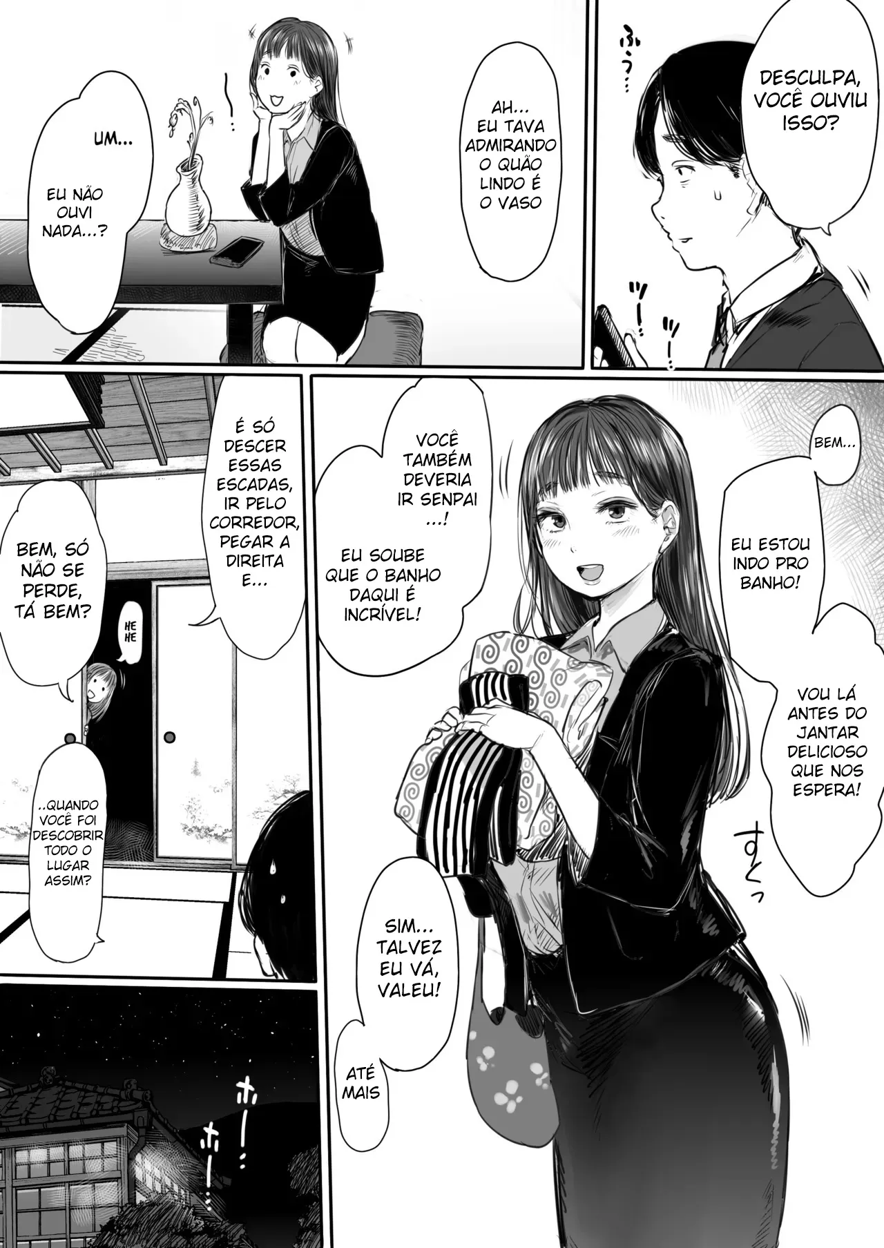Shucchou, Kouhai to Aibeya. Yukishi Nure Hada ni Shiboritsukusareta Yoru