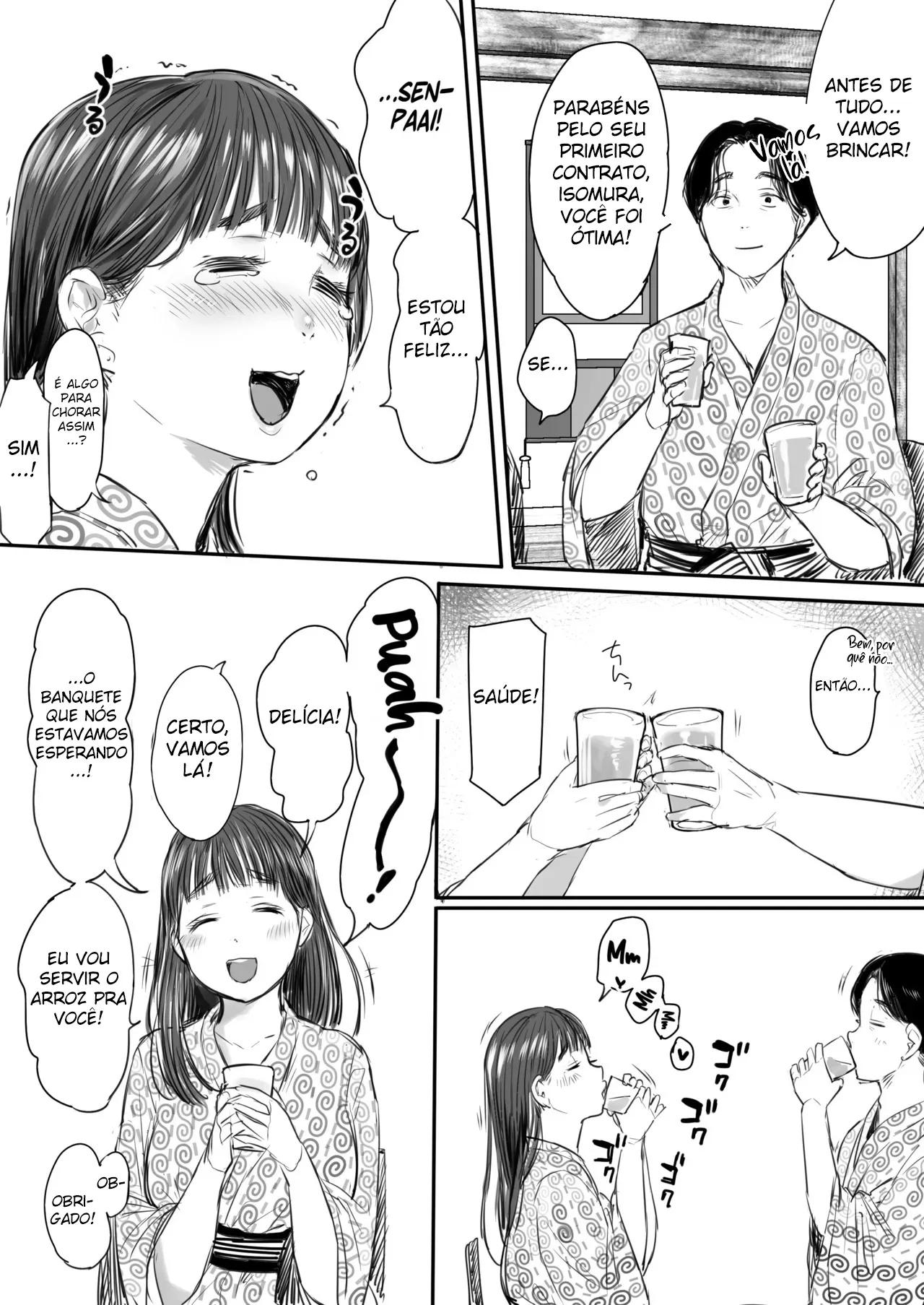 Shucchou, Kouhai to Aibeya. Yukishi Nure Hada ni Shiboritsukusareta Yoru