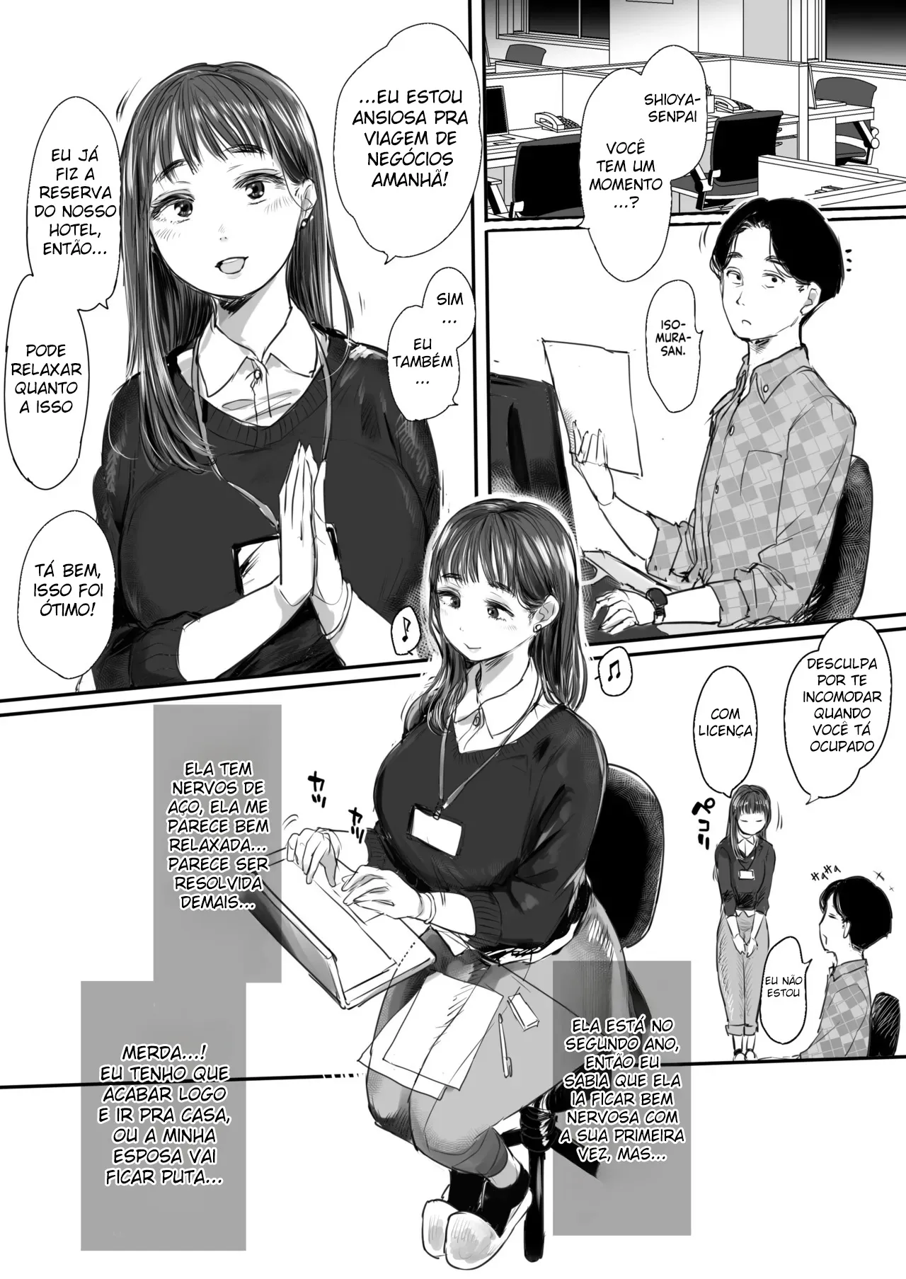 Shucchou, Kouhai to Aibeya. Yukishi Nure Hada ni Shiboritsukusareta Yoru