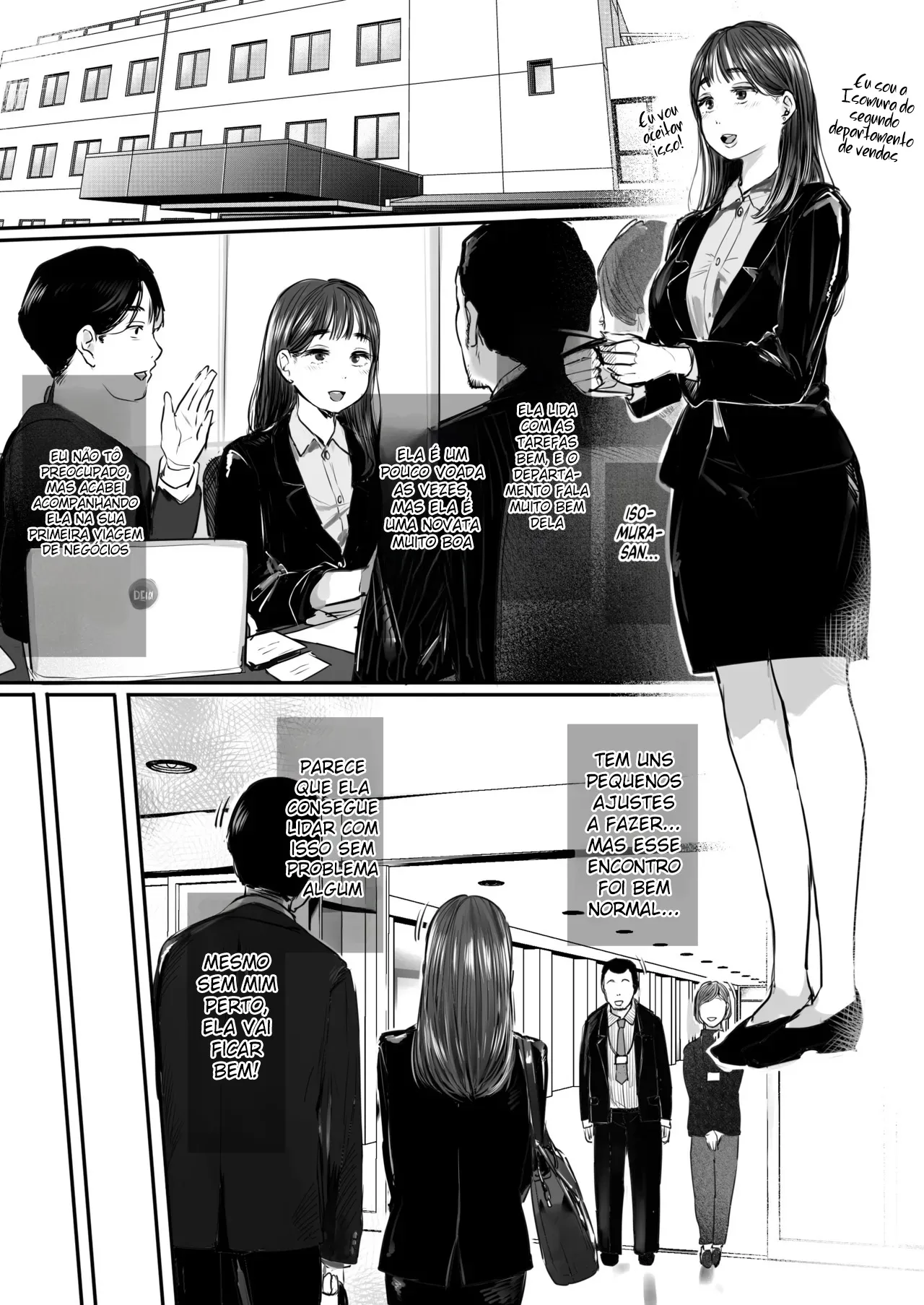 Shucchou, Kouhai to Aibeya. Yukishi Nure Hada ni Shiboritsukusareta Yoru