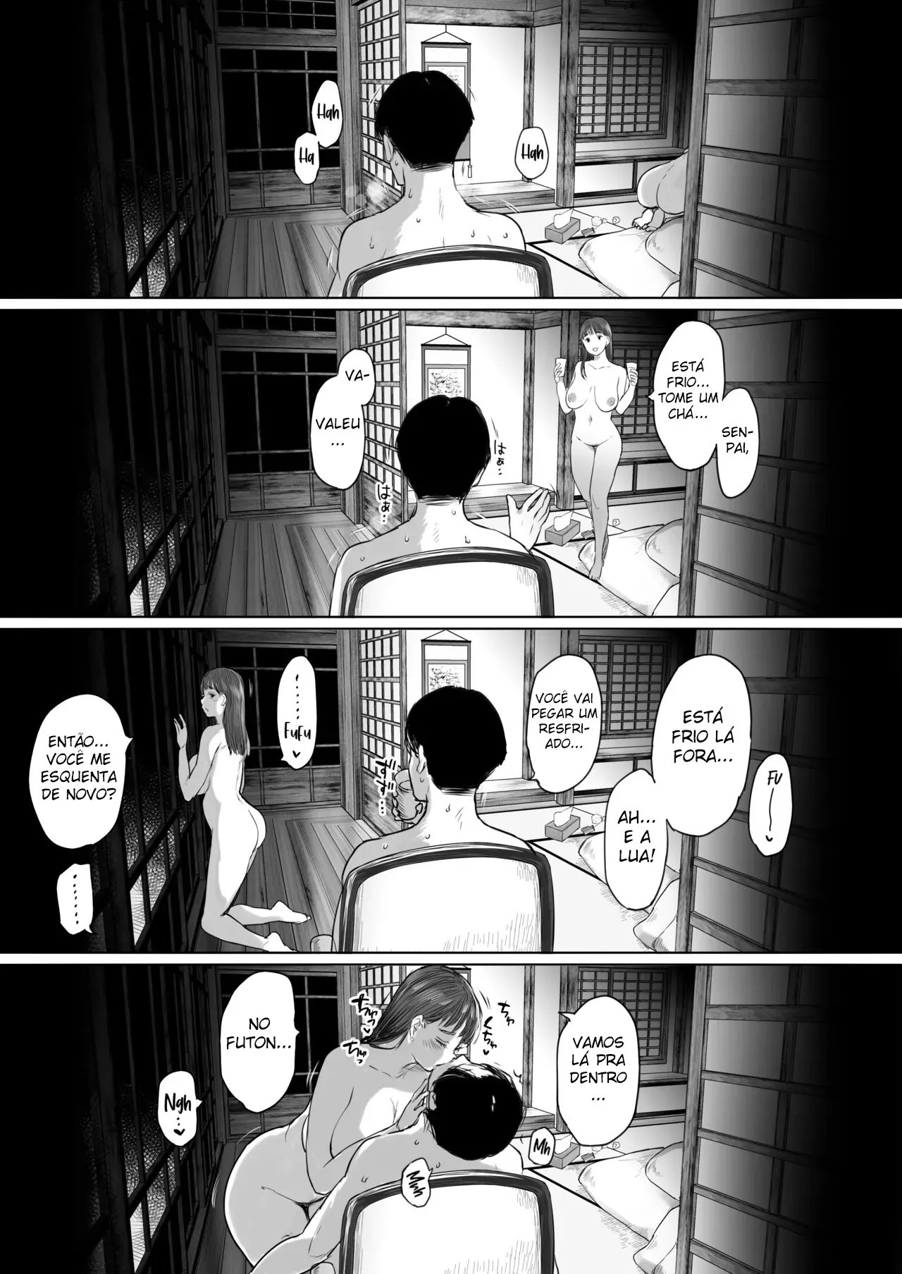 Shucchou, Kouhai to Aibeya. Yukishi Nure Hada ni Shiboritsukusareta Yoru