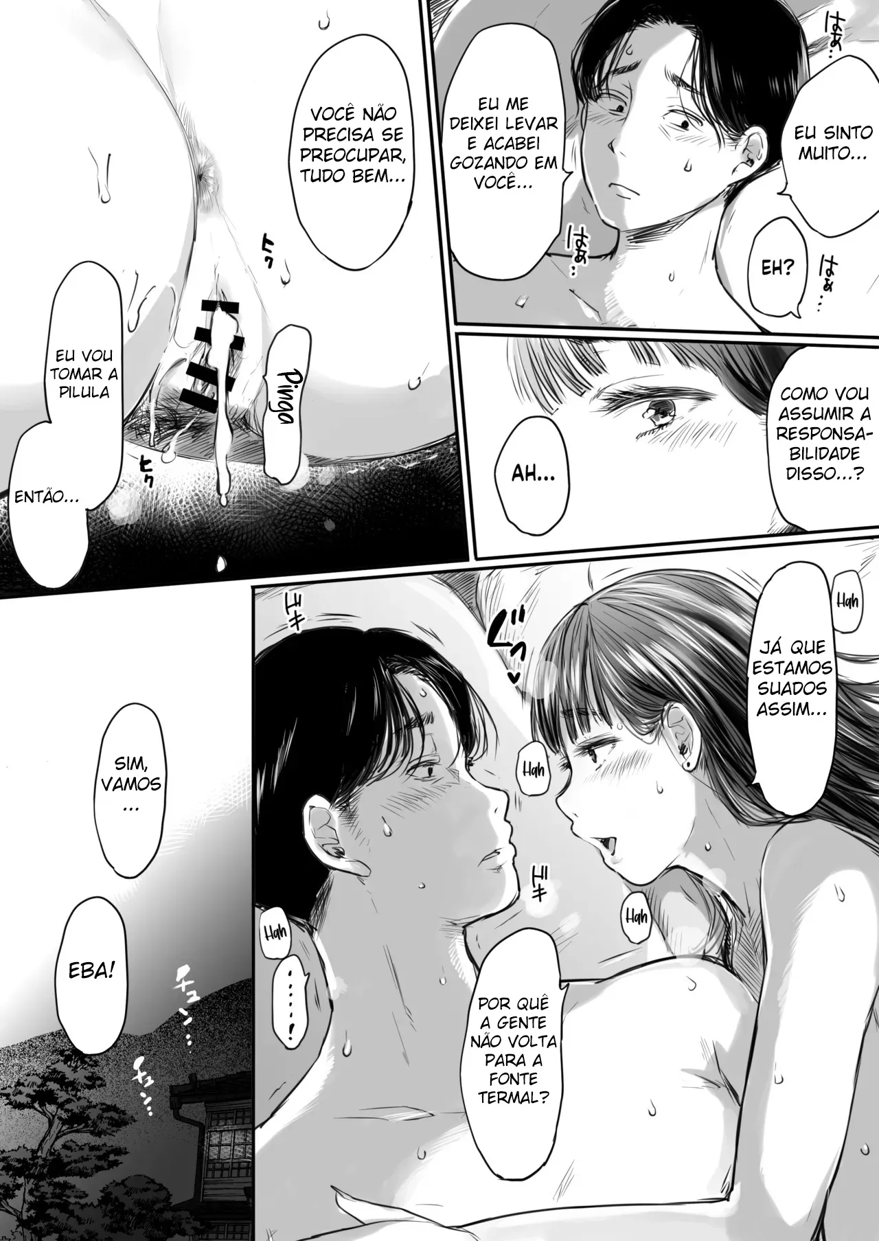 Shucchou, Kouhai to Aibeya. Yukishi Nure Hada ni Shiboritsukusareta Yoru